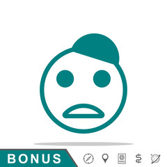 bad smile icon