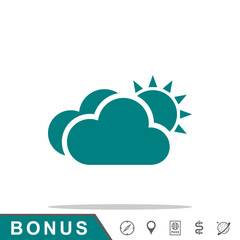 cloud sun meteo icon