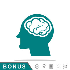 head with brain icon