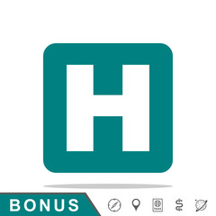 Obraz premium icon hospital sign