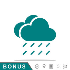 rain cloud meteo icon