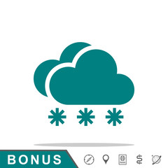 snow cloud meteo icon