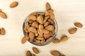 almonds isolated on a white background