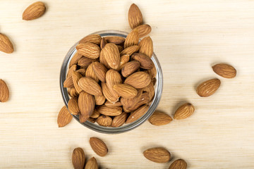 almonds isolated on a white background