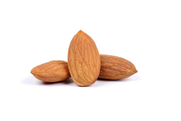 almonds isolated on a white background