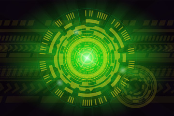 Abstract green technology background, vector illustration