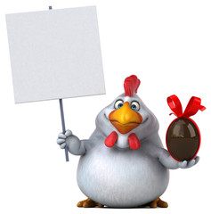 Fun chicken - 3D Illustration