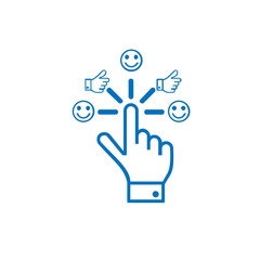 Touch icon stock vector design, touch with social media reaction