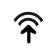 Wifi with up arrow stock vector design