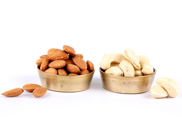 Assorted nuts, dry fruits, mix nuts, almond, walnut, pistachio, cashew, raisin, berry