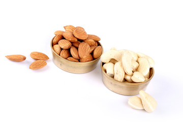Assorted nuts, dry fruits, mix nuts, almond, walnut, pistachio, cashew, raisin, berry