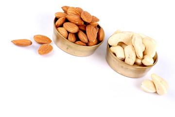 Assorted nuts, dry fruits, mix nuts, almond, walnut, pistachio, cashew, raisin, berry