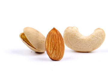 Assorted nuts, dry fruits, mix nuts, almond, walnut, pistachio, cashew, raisin, berry