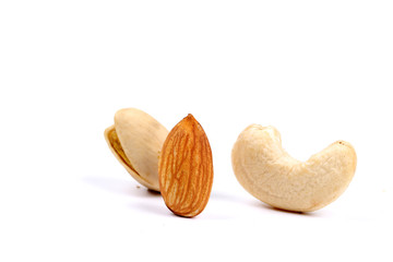 Assorted nuts, dry fruits, mix nuts, almond, walnut, pistachio, cashew, raisin, berry
