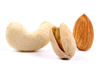 Assorted nuts, dry fruits, mix nuts, almond, walnut, pistachio, cashew, raisin, berry