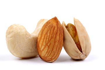 Assorted nuts, dry fruits, mix nuts, almond, walnut, pistachio, cashew, raisin, berry