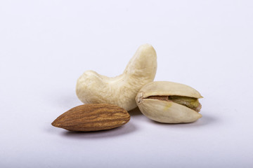 Assorted nuts, dry fruits, mix nuts, almond, walnut, pistachio, cashew, raisin, berry