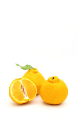 Fresh orange on white background
