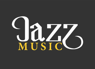 Jazz musical art poster vector template for performance party in cafe.