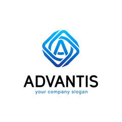 Fototapeta premium Vector logo design. Letter A template.