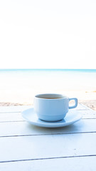 coffee on the wooden table