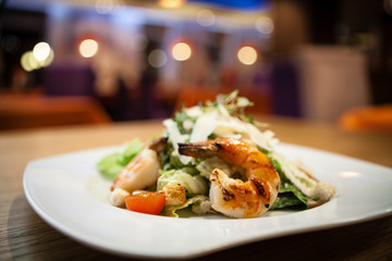 Caesar Salad with shrimps
