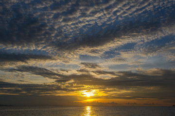 epic sky and sunset above the sea