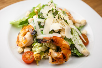 Caesar Salad with shrimps