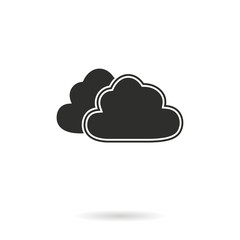 Clouds sky - vector icon.