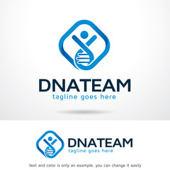 DNA Team Logo Template Design Vector 
