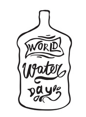Greeting card of the World Water Day