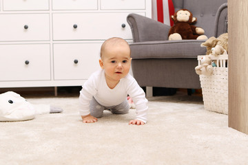 Baby crawling