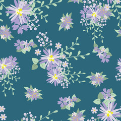 Vintage romantic vector trendy seamless pattern