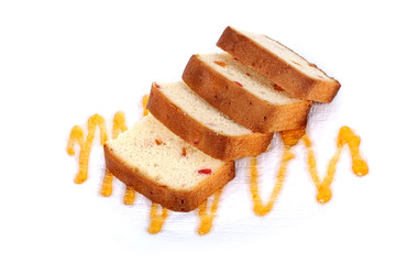 dried fruit cake, fruit sliced cake, sliced cake, bar cake