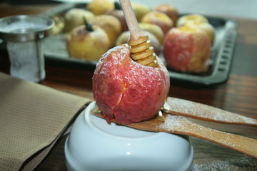 фрукты, яблоки, мёд, сливы, сахар, 