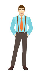 Obraz premium Businessman standing with hands in pockets