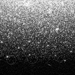 Glittering background with glowing lights. Particles abstract on a dark backdrop.
