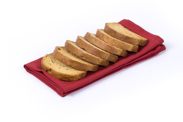 rusk with cardamom flavor, rusk on jute, rusk on cloth, rusk