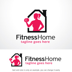 Fitness Home Logo Template Design Vector 