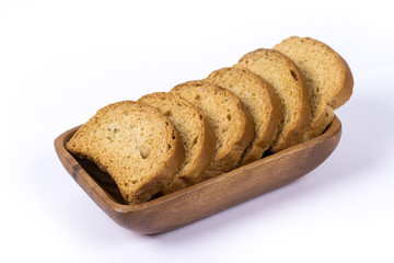 rusk with cardamom flavor, rusk on jute, rusk on cloth, rusk