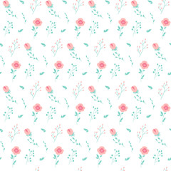 Seamless flower pattern. Vector illustration