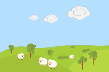 Obraz na płótnie Canvas Sheep grazing