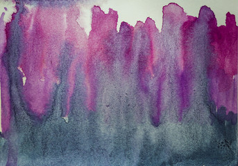 Abstract hand paints watercolor strokes painting colorful wet background on paper.  Watercolor texture for creative wallpaper or design art work,Color spectrum. 