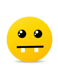 Modern yellow laughing happy smile