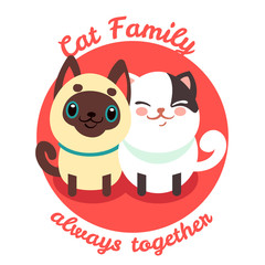 Cute cat, pussycat vector background