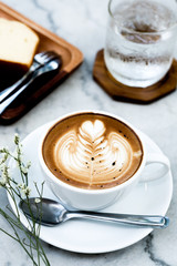 hot mocha on table