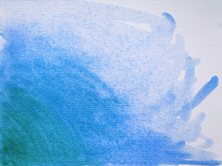 Abstract blue watercolor background. Hand painted Watercolor Colorful wet background on paper.  Watercolor texture for creative wallpaper or design art work.