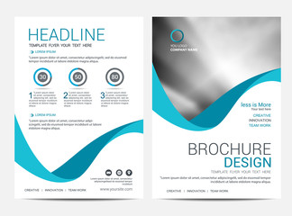 Brochure template flyer design vector background
