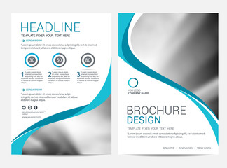 Brochure template flyer design vector background
