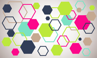 vector background with colored shapes
